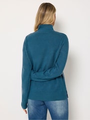 Long Tall Sally Blue Turtle Neck Knitted Jumper - Image 3 of 6