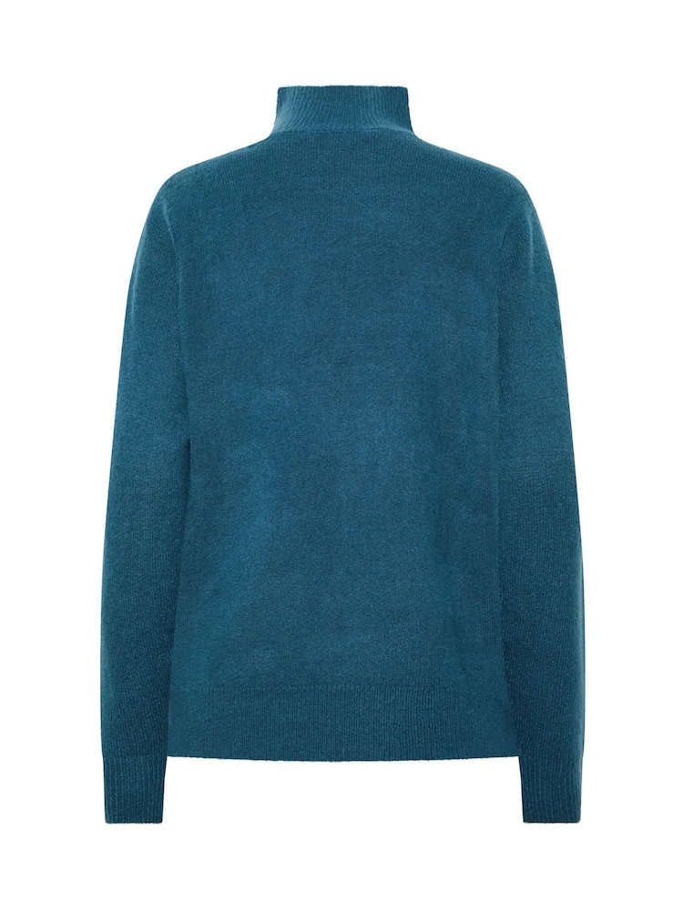 Long Tall Sally Blue Turtle Neck Knitted Jumper - Image 6 of 6 Long Tall Sally Blue Turtle Neck Knitted Jumper - Image 6 of 6