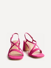 Linzi Pink Remain Wide Fit Strappy Block Heel Sandals - Image 3 of 5