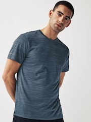 Blue Short Sleeve Tee Active Mesh Training T-Shirt - Image 2 of 10