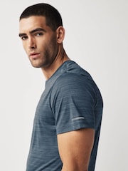 Blue Short Sleeve Tee Active Mesh Training T-Shirt - Image 6 of 10