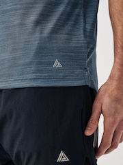 Blue Short Sleeve Tee Active Mesh Training T-Shirt - Image 7 of 10
