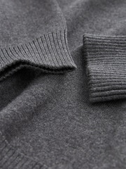 Grau - Gestrickter Schulpullover mit V-Ausschnitt (3–18 Jahre) - Bild 4 von 5