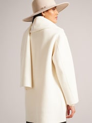 Ted Baker Cream Skylorr Scarf Detail Coat - Image 2 of 6