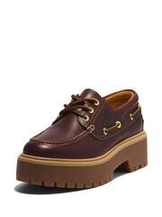 Timberland Street Boat Brown Shoes - Image 3 of 7