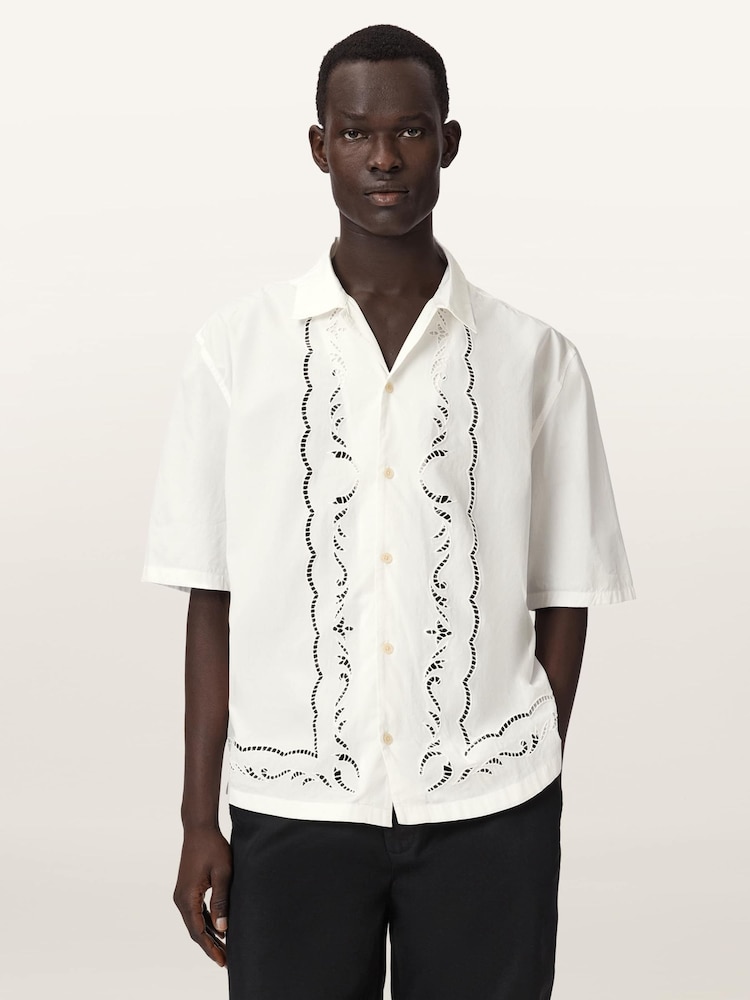 AllSaints White Field Short Sleeve Shirt - Image 1 of 7