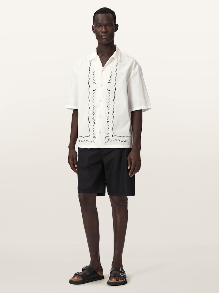 AllSaints White Field Short Sleeve Shirt - Image 2 of 7