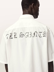 AllSaints White Field Short Sleeve Shirt - Image 3 of 7