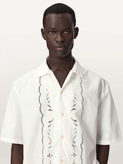 AllSaints White Field Short Sleeve Shirt - Image 4 of 7
