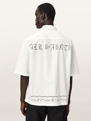 AllSaints White Field Short Sleeve Shirt - Image 5 of 7