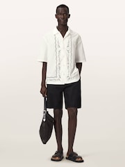 AllSaints White Field Short Sleeve Shirt - Image 6 of 7