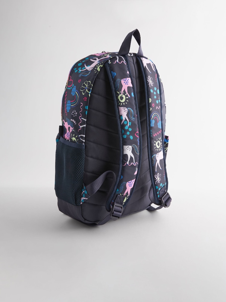 Navy Unicorn Backpack - Image 2 of 7