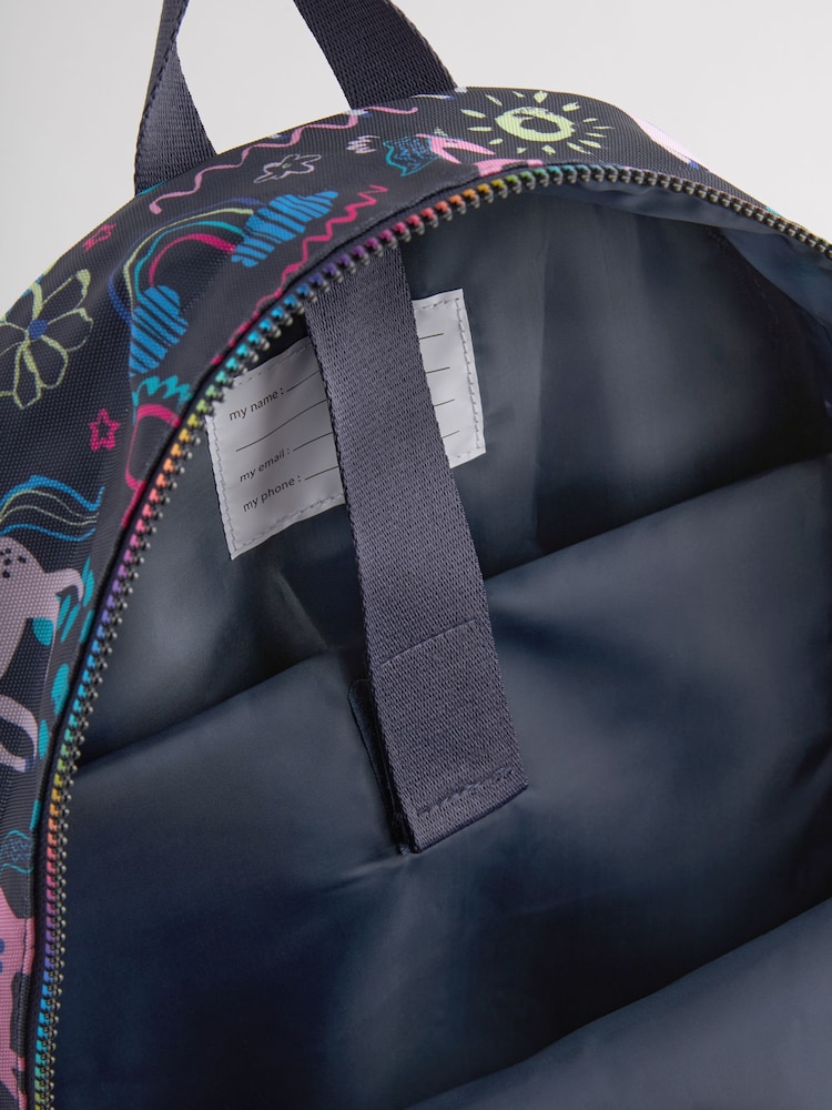 Navy Unicorn Backpack - Image 7 of 7