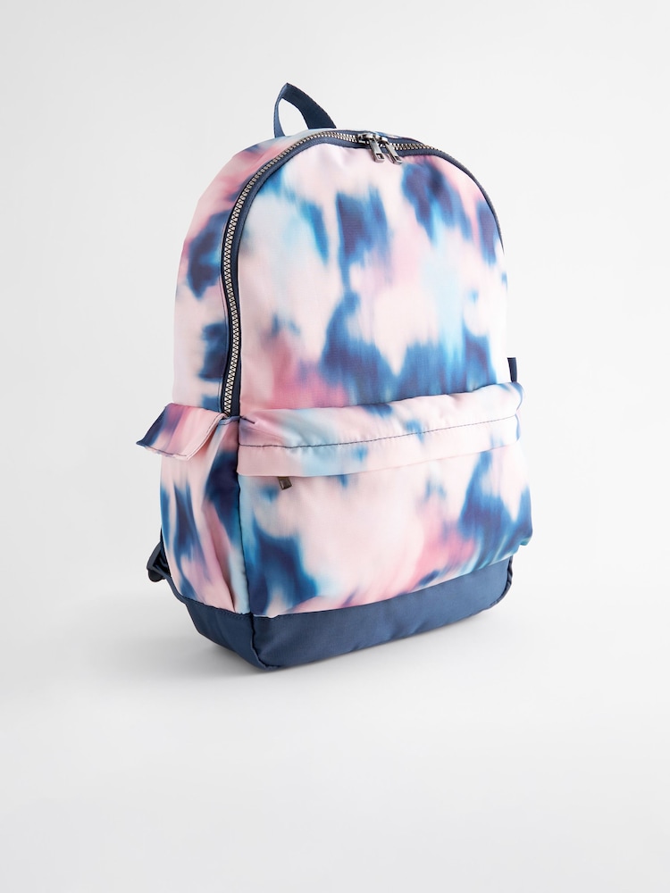 Pink/Blue Tie Dye Backpack - Image 1 of 7