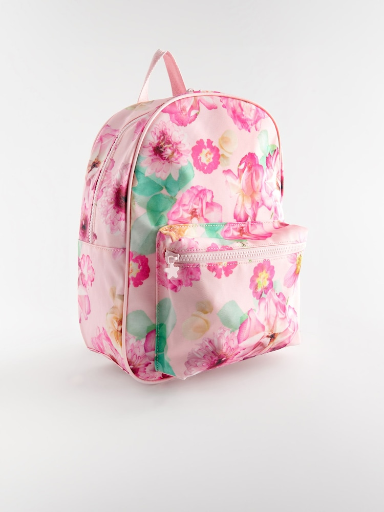Pink Floral Backpack - Image 1 of 6
