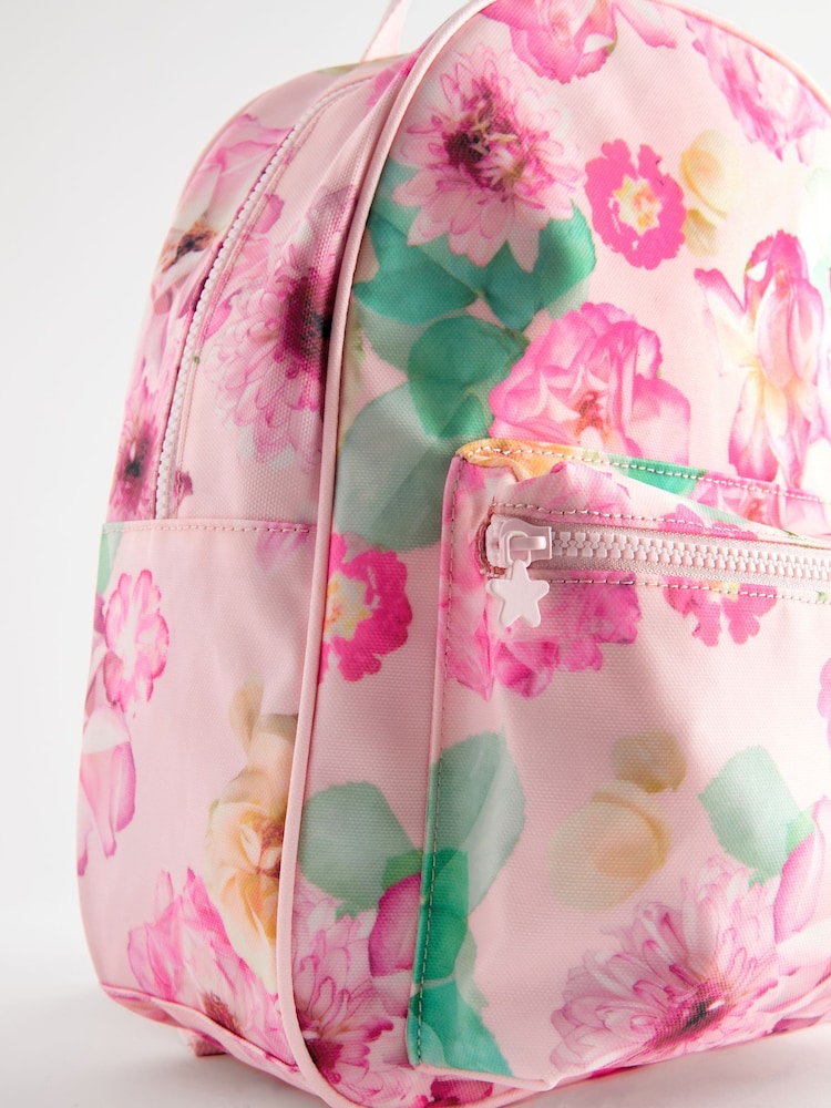 Pink Floral Backpack - Image 6 of 6