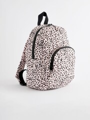 Black & White Spot Quilted Backpack - Image 1 of 5