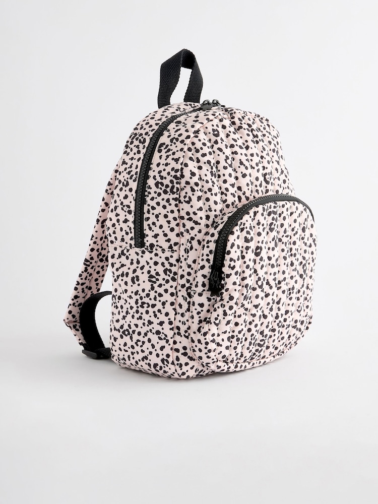 Black & White Spot Quilted Backpack - Image 1 of 5