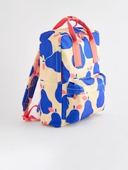 Blue/Ecru Pear Double Handle Backpack - Image 1 of 5
