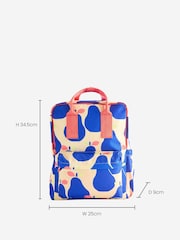 Blue/Ecru Pear Double Handle Backpack - Image 3 of 5