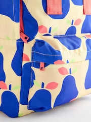 Blue/Ecru Pear Double Handle Backpack - Image 5 of 5