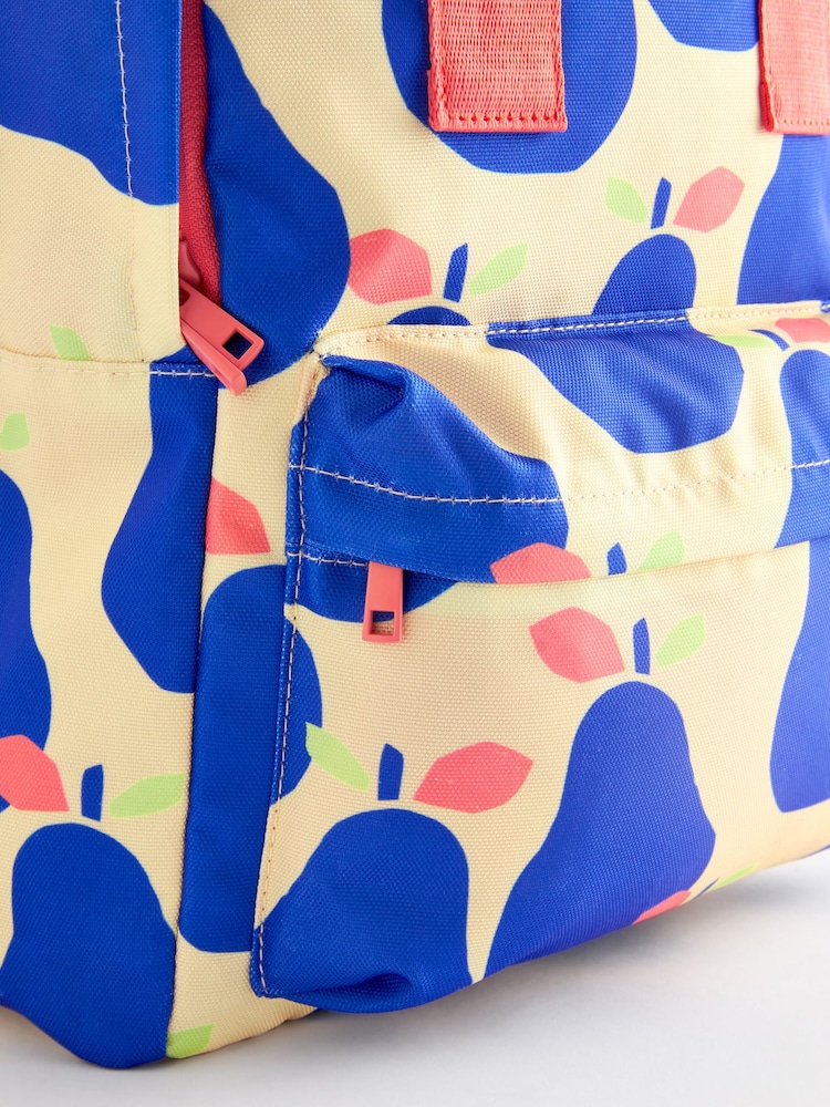 Blue/Ecru Pear Double Handle Backpack - Image 5 of 5