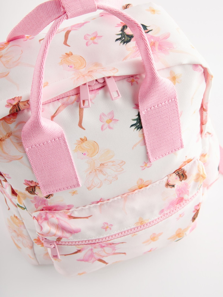 Pink/Weiß, Fee - Rucksack mit kleinem Griff - Bild 6 von 6