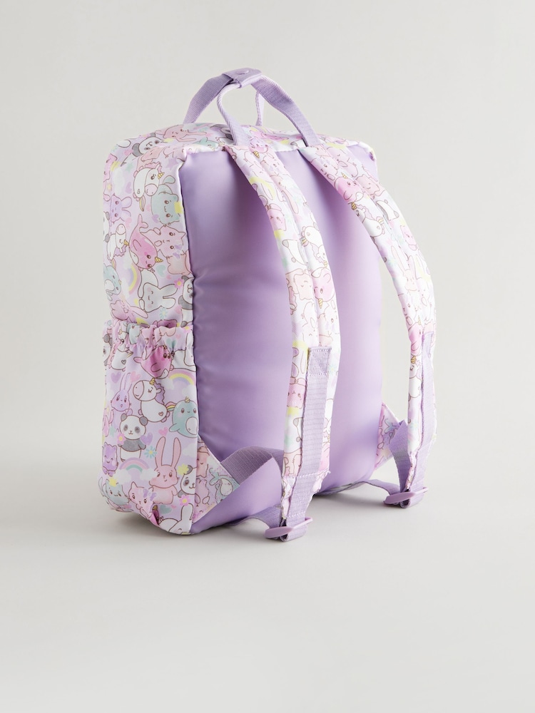 Purple Kawaii Character Double Handle Backpack - Image 2 of 5