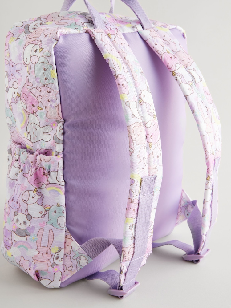 Purple Kawaii Character Double Handle Backpack - Image 5 of 5