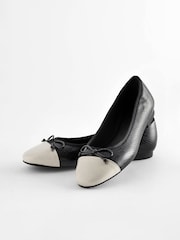 Black/White Toe Cap Regular/Wide Fit Forever Comfort® Ballerinas Shoes - Image 5 of 8
