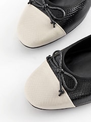 Black/White Toe Cap Regular/Wide Fit Forever Comfort® Ballerinas Shoes - Image 6 of 8