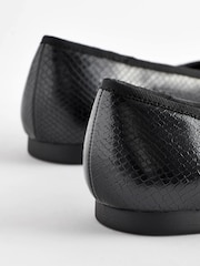 Black/White Toe Cap Regular/Wide Fit Forever Comfort® Ballerinas Shoes - Image 7 of 8