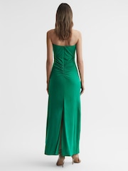 Reiss Green Lana Plunge Halter Neck Maxi Dress - Image 5 of 5