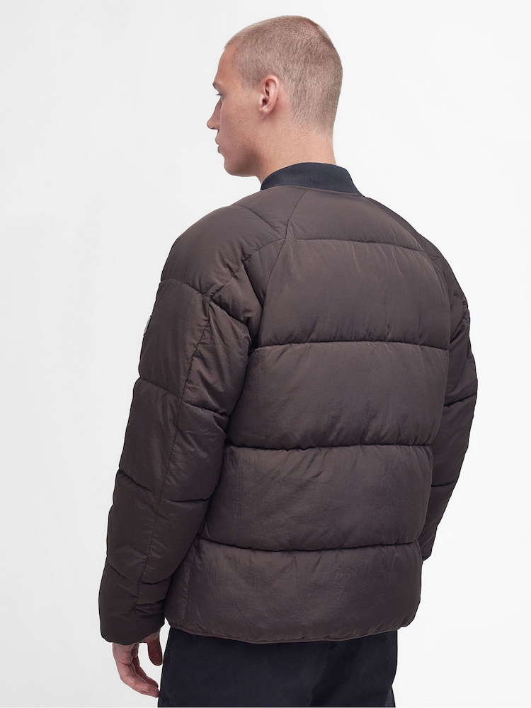 Barbour® International Chocolate Brown Cluny Quilted Jacket - Image 2 of 8 Barbour® International Chocolate Brown Cluny Quilted Jacket - Image 2 of 8