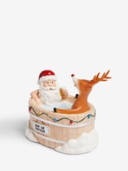 Natural Hot Tub Santa Christmas Ornament - Image 3 of 5