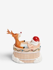 Natural Hot Tub Santa Christmas Ornament - Image 4 of 5