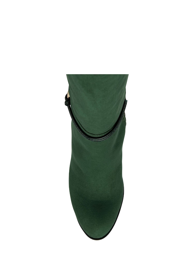 Lotus Green Heeled Knee High Boots - Image 4 of 4
