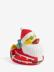 Red Light Up Party Santa Christmas Rubber Duck - Image 4 of 6