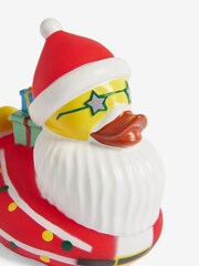 Red Light Up Party Santa Christmas Rubber Duck - Image 6 of 6
