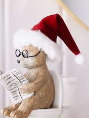 Natural Bertie Bear Christmas Bathroom Ornament - Image 2 of 5