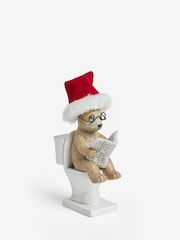 Natural Bertie Bear Christmas Bathroom Ornament - Image 4 of 5