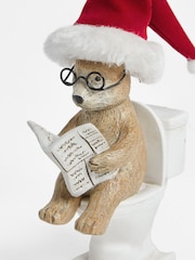 Natural Bertie Bear Christmas Bathroom Ornament - Image 5 of 5