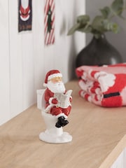 Red Christmas Santa Bathroom Ornament - Image 1 of 5