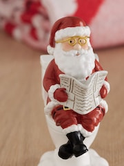 Red Christmas Santa Bathroom Ornament - Image 2 of 5