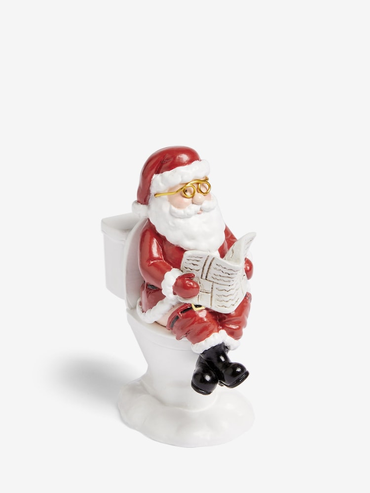 Red Christmas Santa Bathroom Ornament - Image 3 of 5