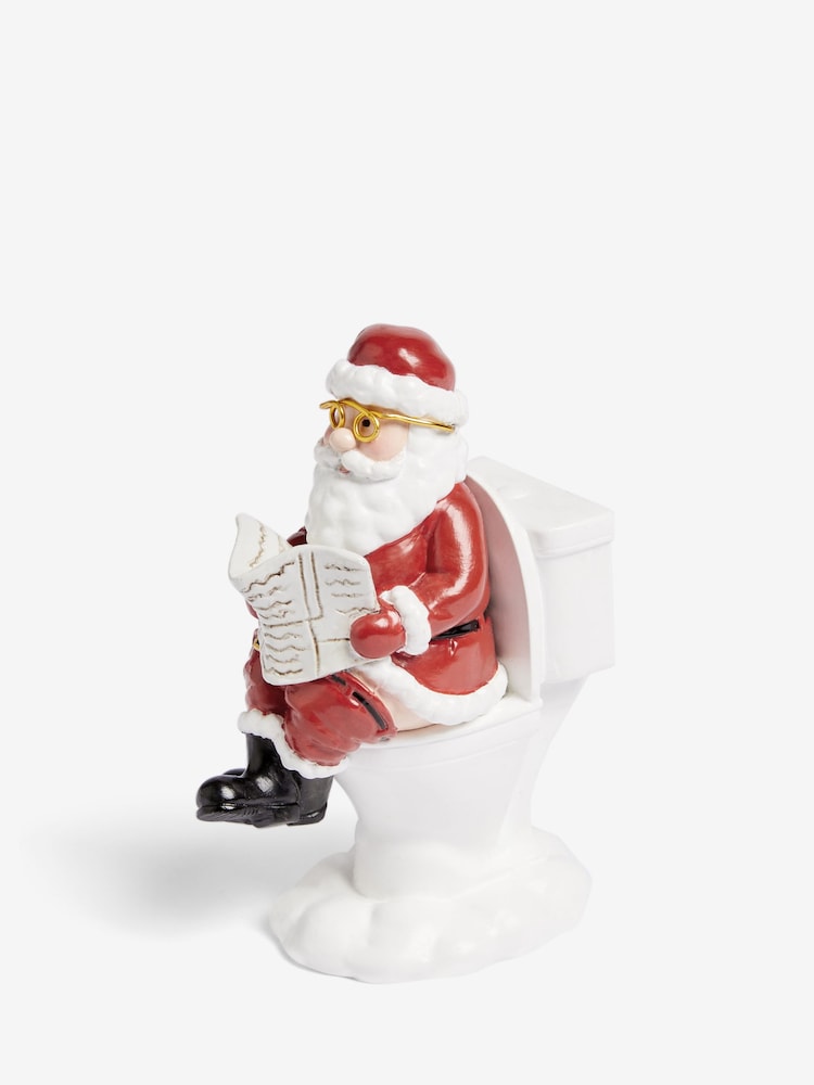 Red Christmas Santa Bathroom Ornament - Image 4 of 5
