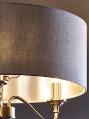 Brushed Chrome Burford 3 Light Floor Lamp - Image 3 of 4