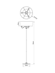 Brushed Chrome Burford 3 Light Floor Lamp - Image 4 of 4