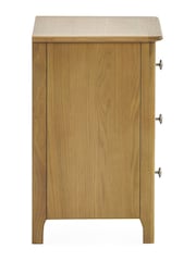 Julian Bowen Oak Somerset Compact 3 Drawer Bedside Table - Image 10 of 10