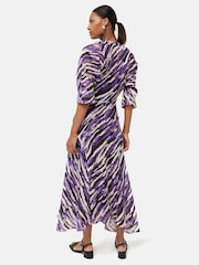 Jigsaw Purple Abstract Zebra Midi Dress - Image 2 of 7
